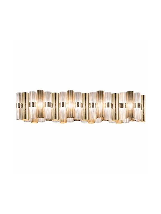 Slamp La Lollo Κρεμαστό Φωτιστικό Κίτρινο LED με Θερμό Λευκό Φως Ράγα 142x28x28εκ.
