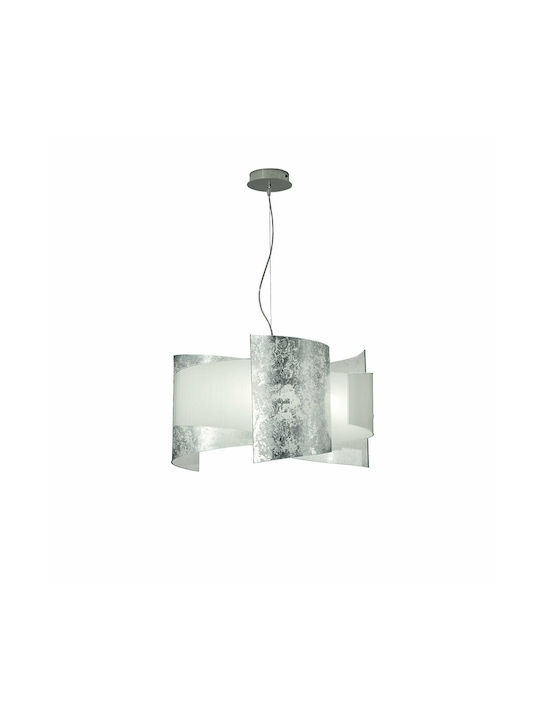 Ondaluce So.2021/Fa Pendant Light Silver with Socket E27 62cm