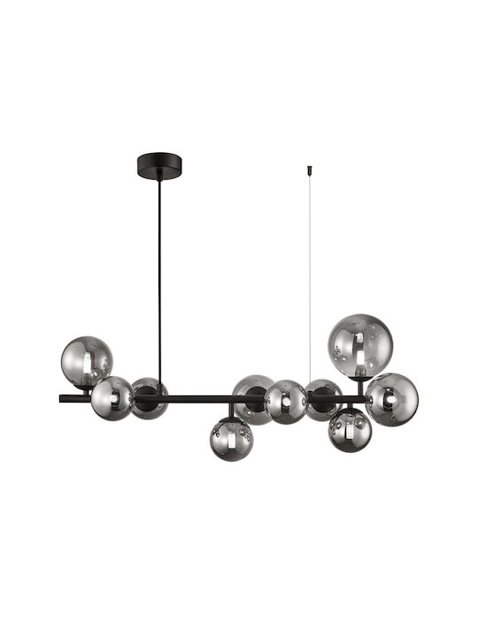 Eko Light Κρεμαστό Φωτιστικό Μαύρο για 10 Λαμπτήρες G9 80εκ.