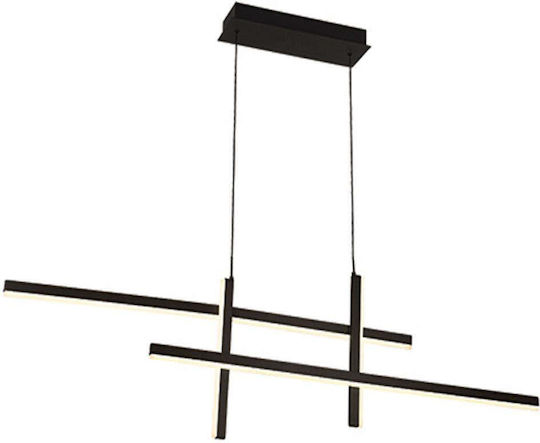 Zambelis Lights LED Κρεμαστό Φωτιστικό Μαύρο 119x5x35.5εκ.