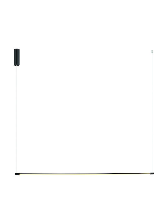 Zambelis Lights Lustră Negru Calea ferată 140cm.