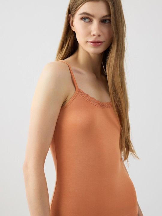 Fimelle Fimelle Salmon Women's Tank Top with Spaghetti Strap
