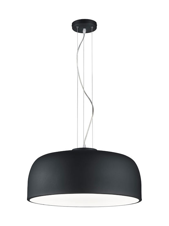 Trio Lighting Baron Lustră Negru cu pantaloni evazati cu Dulie E27 52x150cm.