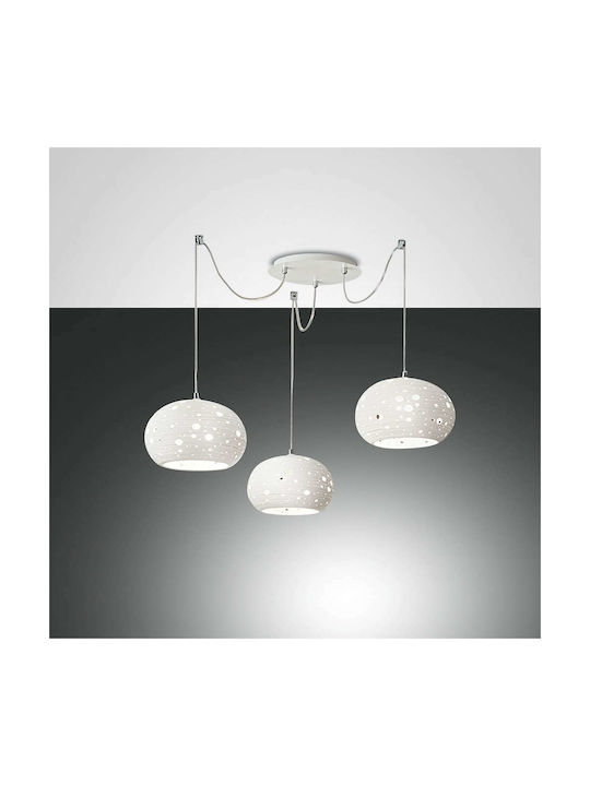 Fabas Luce Corvara Hängelampe Weiß mit Fassung E27 25cm.