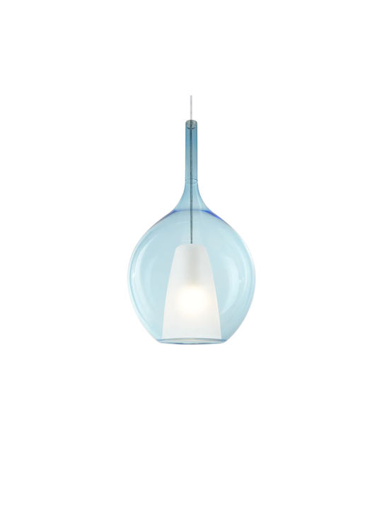 Ideal Lux Pendant Light Blue 28cm
