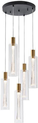 Eurolamp Vial Ceiling Light Transparent LED with Warm White Light 35x35x193cm