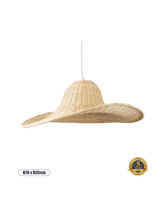 GloboStar Espargos Deckenleuchte Beige Boho Raster mit Lampenbirnensockel E27 70x70x35cm