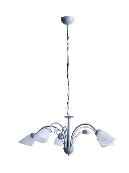 ArkoLight Pendant Light Silver with Socket E14, E.14 5x5cm