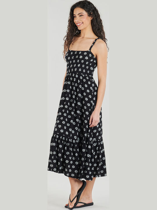 Coastline Summer Midi Dress Sunrise Coastline Print