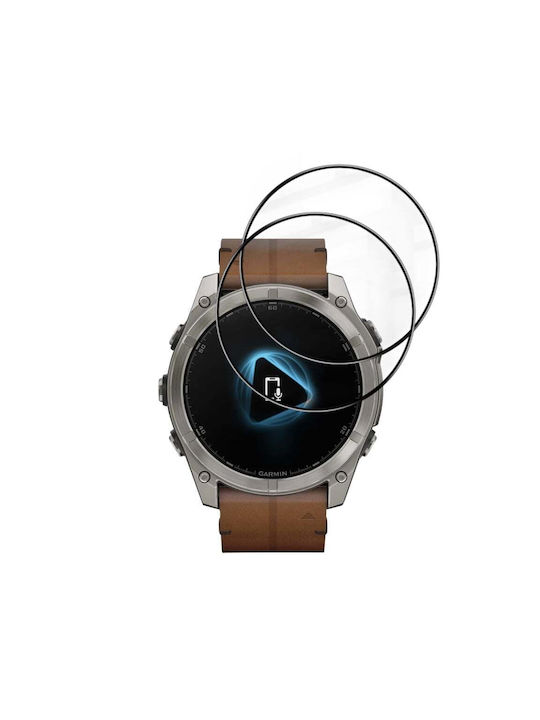 Pack 2 Screen Protector Garmin Fenix 8 Fenix 8 Pro 51mm Scratch Protection Set Sticker Nano Flex Black