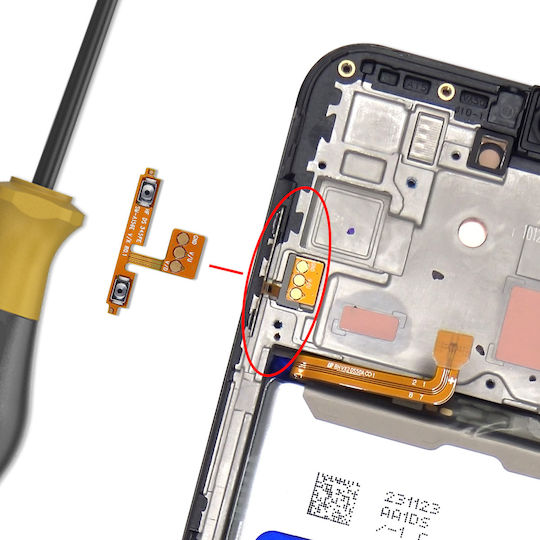 Clappio Ersatz Lautstärke-Tastenband Galaxy A15 M15 5G Gold