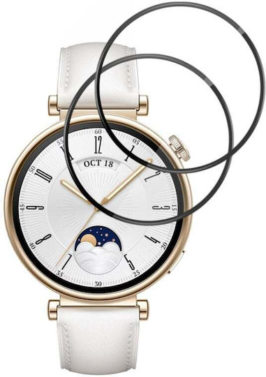 Set 2 Folii de Protecție Ecran Huawei Watch GT 4 41mm Protecție Împotriva Zgârieturilor Sticker Nano Flex Negru