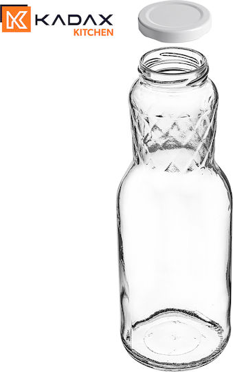 Sticle De Suc Din Sticlă 1l + Capace Roșii Fi53 5 Bucăți