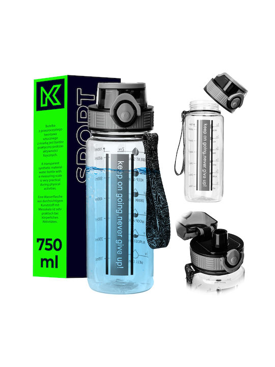 Kadax Αθλητικό Παγούρι Πλαστικό 750ml Μαύρο