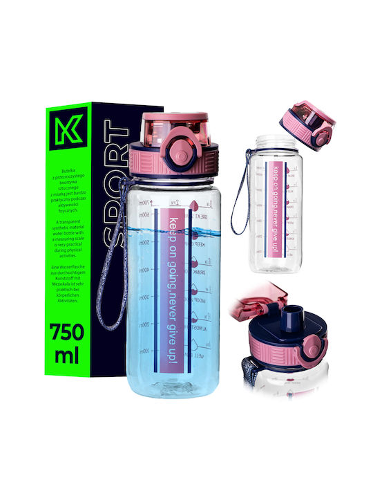 Kadax Αθλητικό Παγούρι Πλαστικό 750ml Ροζ