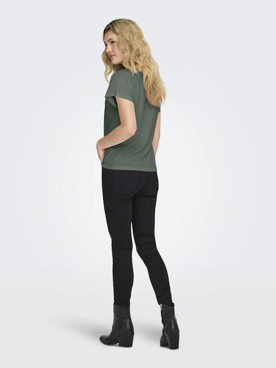 Life Women's Blouse with V Neckline Khaki