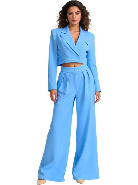 Women's Blue Suit Flared