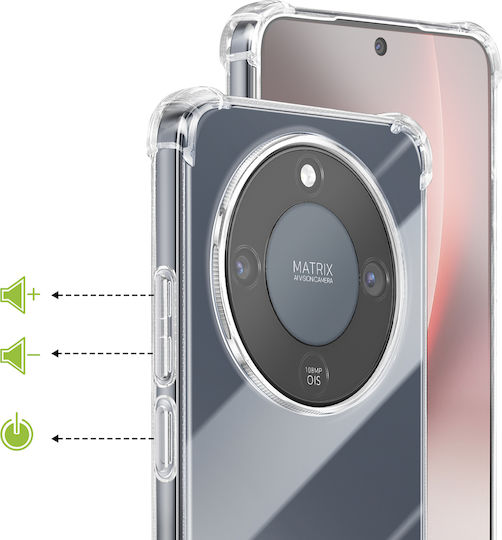 Mayaxess Husa Silicon Honor Magic 8 Lite Colțuri Întărite Antisoc Transparentă
