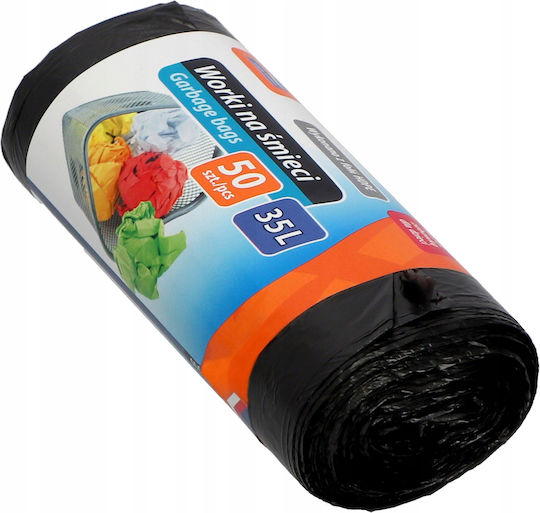 RAVI Σακούλες Απορριμάτων Χωρητικότητας 35lt 50τμχ Μαύρες