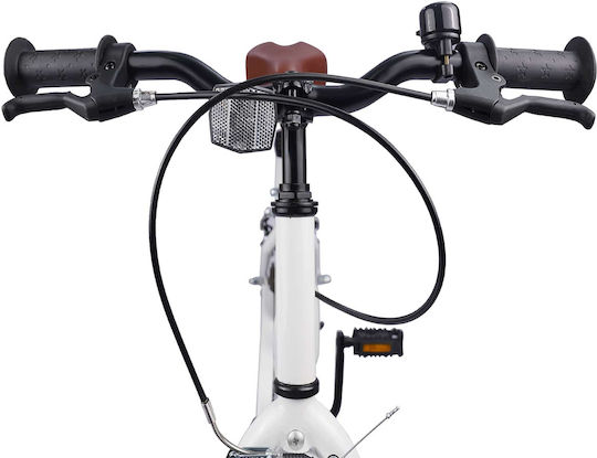 vidaXL 18" Kids' City Bicycle White