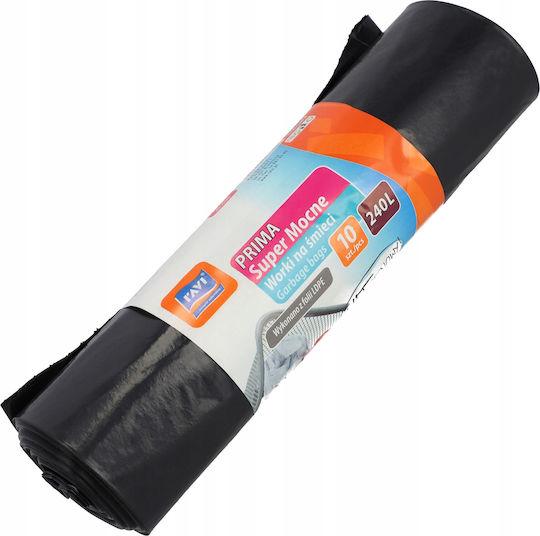 RAVI Σακούλες Απορριμάτων Χωρητικότητας 240lt 10τμχ Μαύρες