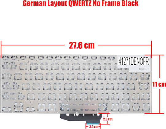 German Laptop Keyboard Asus Vivobook Flip 14 Tp412 Tp412u Tp412ur Tp412ua Tp412fa Tp412fac 90nb0n31-r33sp0 90nb0n31-r32us0 90nb0n32-r31sf1 De No Frame Black Code 41271denofr