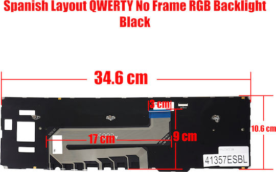 Spanish Laptop Keyboard Asus Rog Zephyrus Duo 15 GX550 GX551 GX551QS GX551QM GX550LWS 90NR04N1-R31SP0 90NR04N1-R31TU0 ES Without Frame RGB Backlight Black Code 41357ESBL