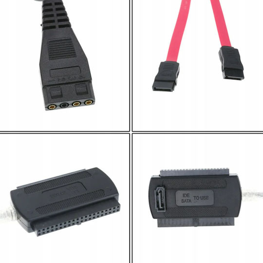 Adaptor Hard Disk Usb 2.0 La Ata Ide Sata Cd Dvd Zola 480 Mbps Viteză Scriere Cdr 52x Dvdr 20x Compatibil Unități 2.5” 3.5” Leduri Integrate