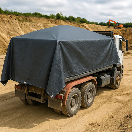 SGTT Pânză Impermeabilă De Acoperire 200gr/m² 15x10m Heavy Duty Gri