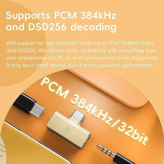 Fiio Snowsky Tiny A Черен – Преносим USB DAC & Усилвател За Слушалки 10-лентов PEQ PCM 384kHz/DSD256 3.5mm + Type-C Зареждане
