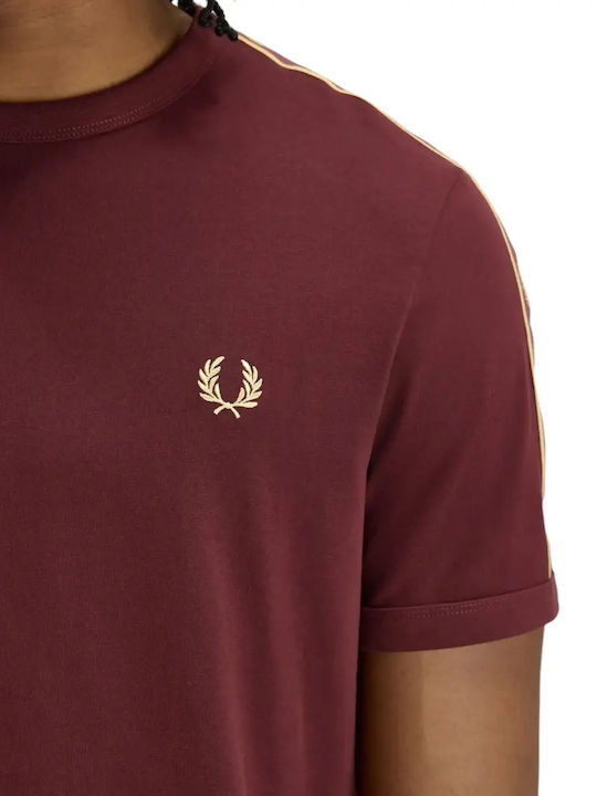 Ringer T-shirt Μπορντό