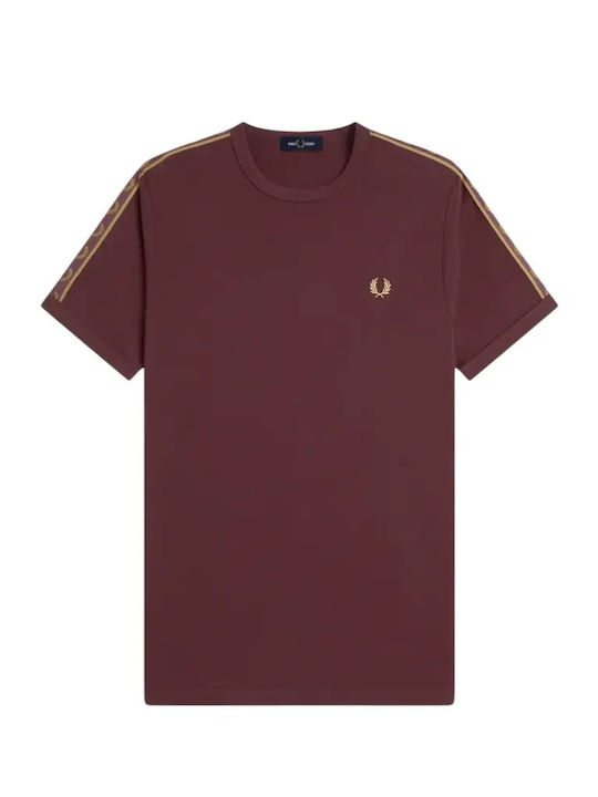 Ringer T-shirt Μπορντό