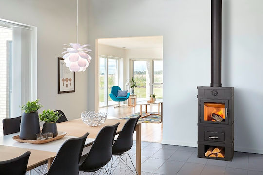 Svendsen-1 Metallische Holzöfen mit Backofen 6.3kW