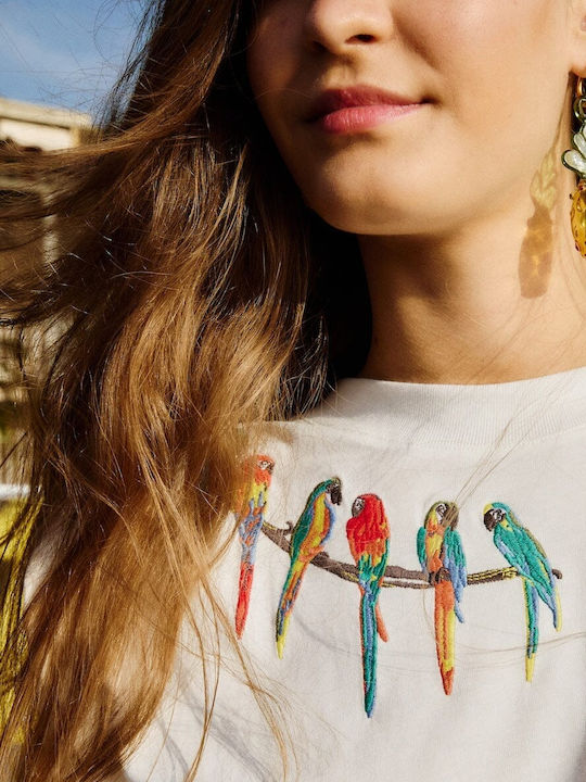 Damen T-shirt Off-White