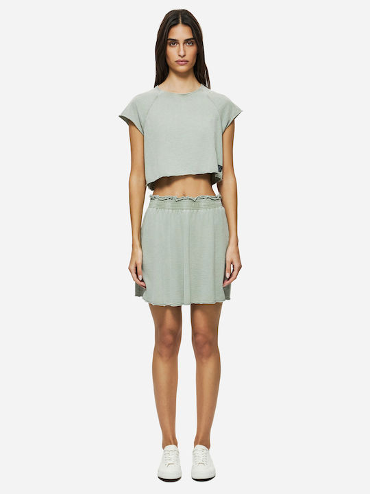 Women's Crop T-shirt Vint Greige Grey