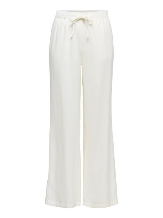 Women's Fabric Trousers White