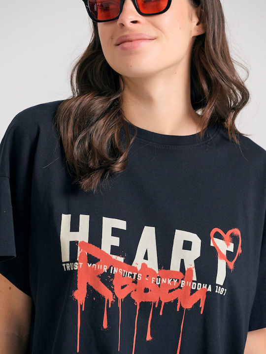 Γυναικείο Crop T-shirt Μαύρο