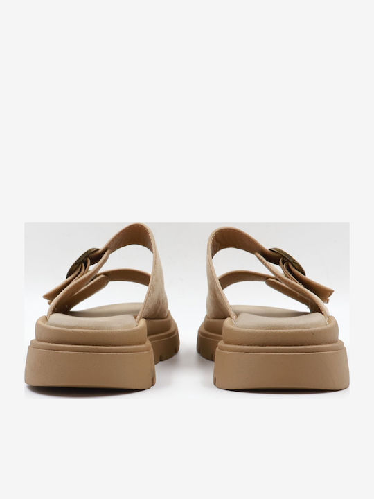 Women's Flat Sandals Beige