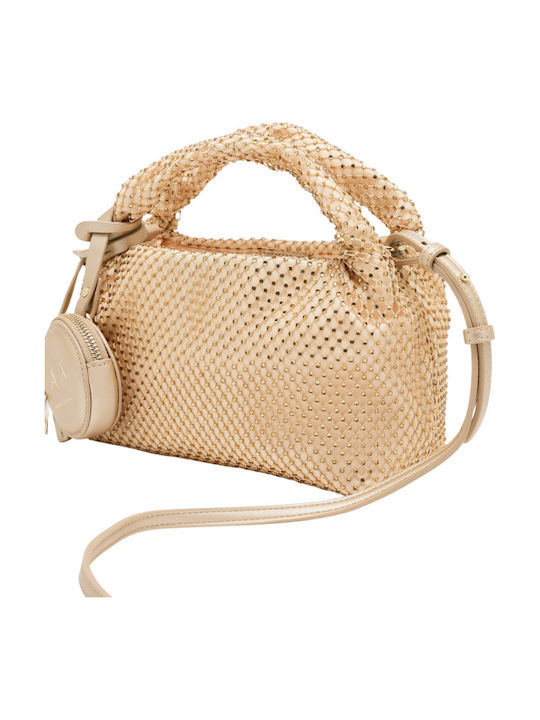 Fabric Women's Crossbody Bag Gold