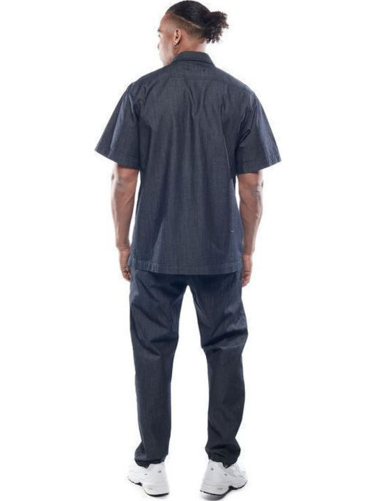 Overshirt Mânecă Lungă Albastră
