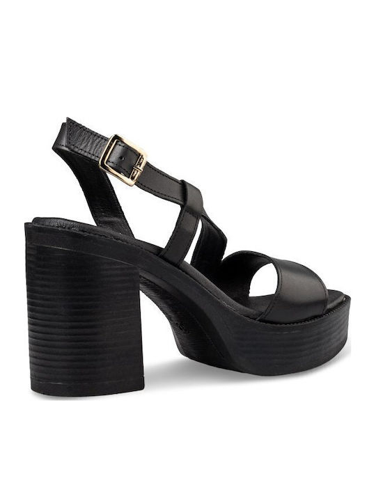 Sandale Din Piele Negre