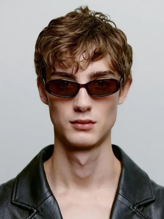 A.Kjaerbede Unisex Sunglasses With Brown Tartaruga Frame And Brown Lens KL2415-008