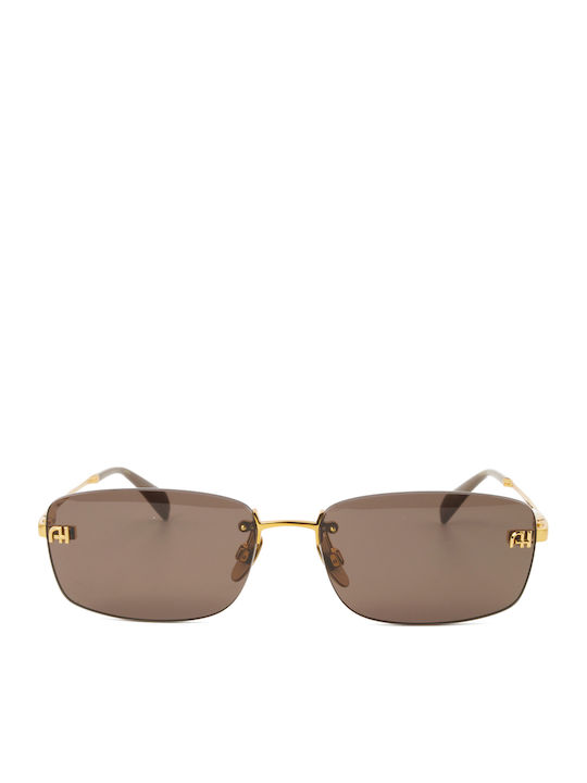 Ana Hickmann Women's Sunglasses with Gold Metallic Frame and Gold Lens AH3333 04F