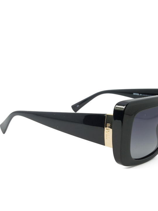 Invu Women Sunglasses with Black Frame and Black Polarized Lens IB22606A