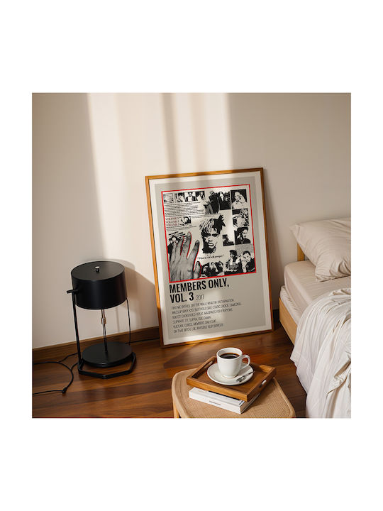 Music Poster Members Only Vol 3 Xxxtentacion Ms713 21cm X 30cm Λευκό Κάδρο Pvc