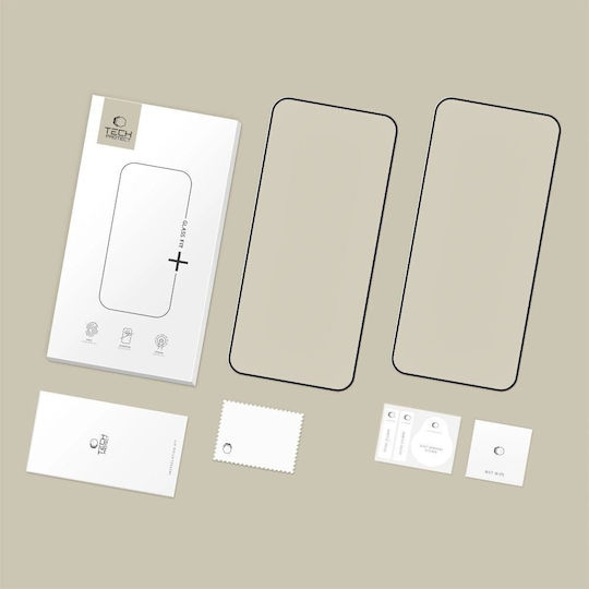 Tech-Protect 2.5D 0.3mm Tempered Glass 2 Pieces Black (Redmi 15C 5G)