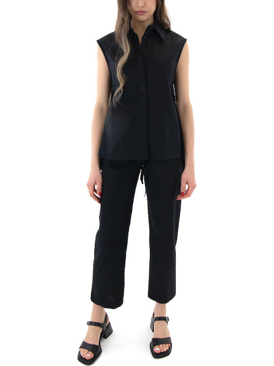 Sleeveless Women's Shirt Black