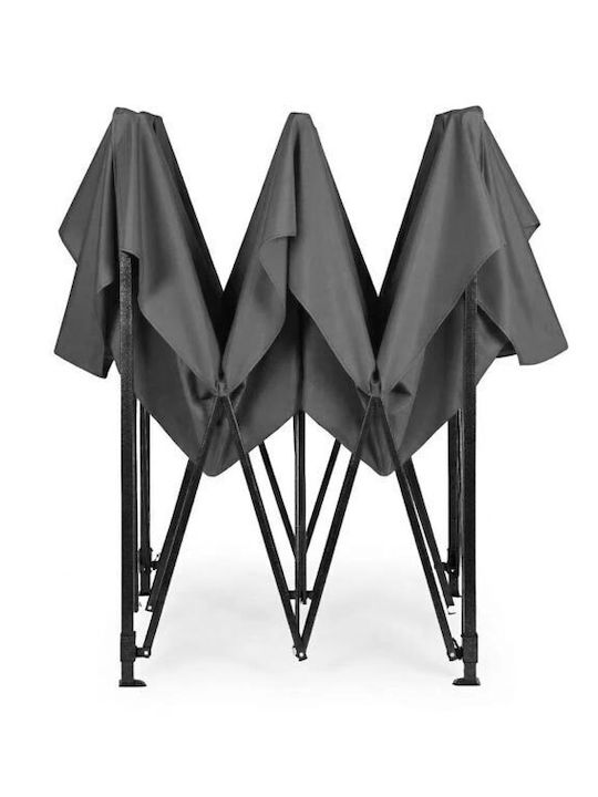 Foldable Garden Gazebo Black 3x3m