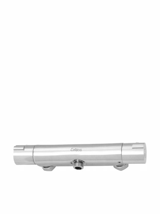 Estiva Roja Thermostatic Shower Mixing Faucet Silver