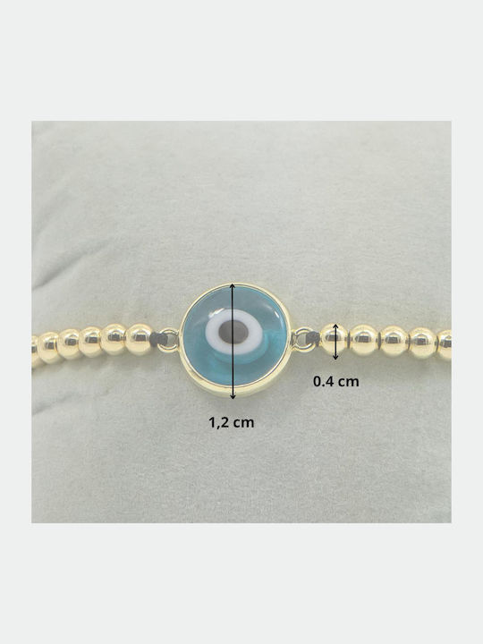 Damen Armband Makramee mit Auge Design aus Messing 13cm